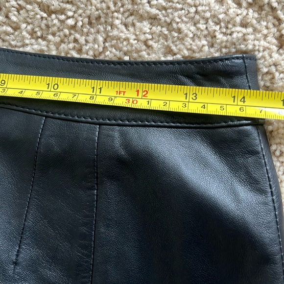 new with tag 3.1 Phillip Lam Black Leather A-line Midi Skirt 🖤 - Picture 9 of 12